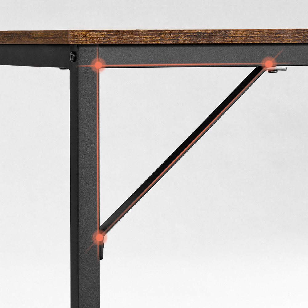 Produktbild för Computer Desk Black, Retro Color 120x60x75cm