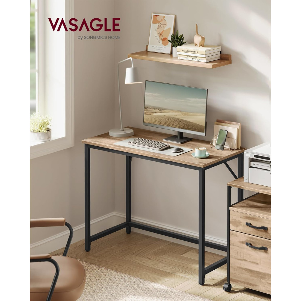 Produktbild för Computer Desk Milky Coffee Color 100x50x75cm