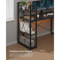 Produktbild för Computer Desk Black 137x60x119cm