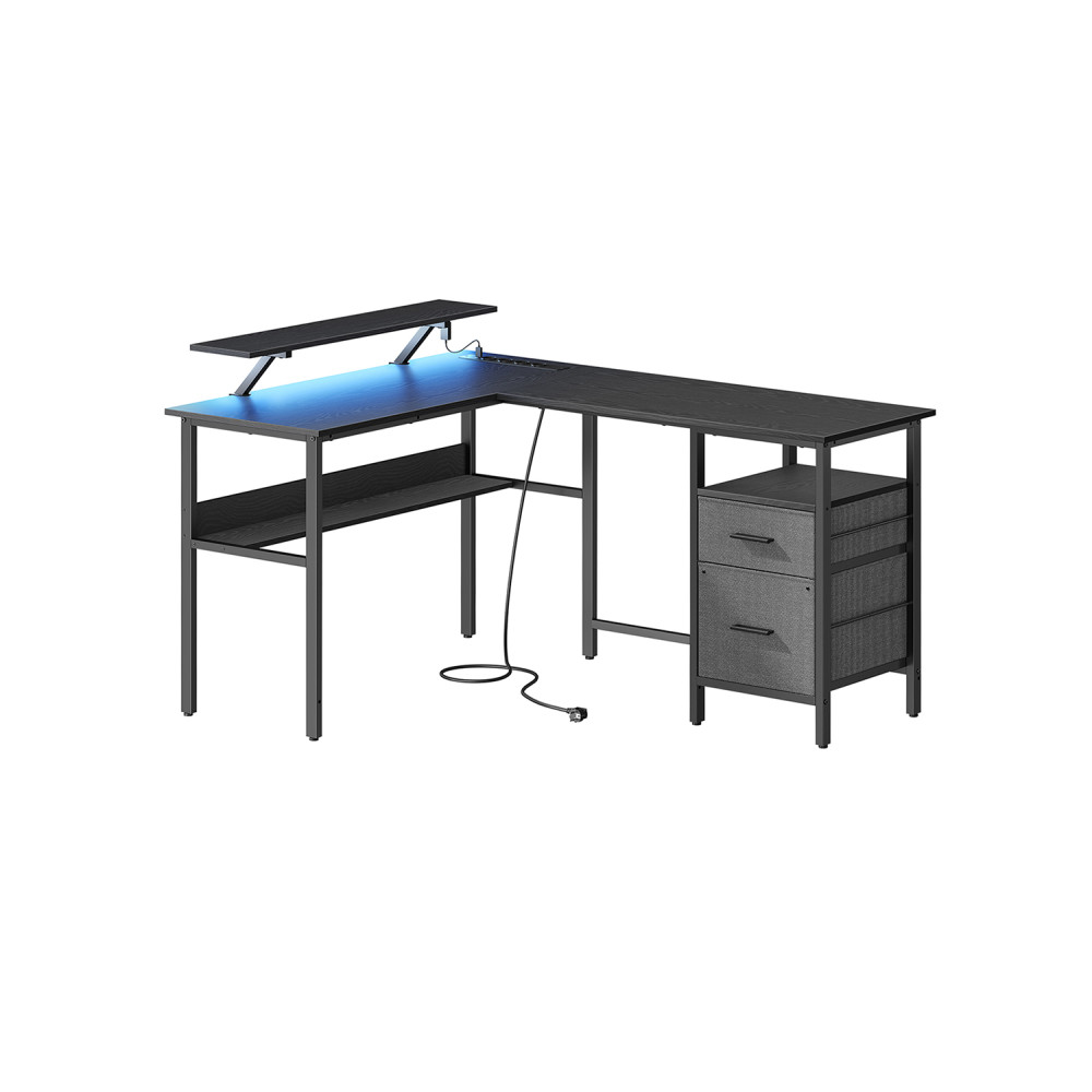Produktbild för Computer Desk Black 150x120x89cm