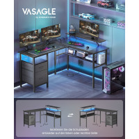 Produktbild för Computer Desk Black 150x120x89cm