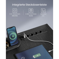 Produktbild för Computer Desk Black 150x120x89cm
