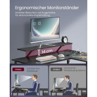 Produktbild för Computer Desk Black 150x120x89cm