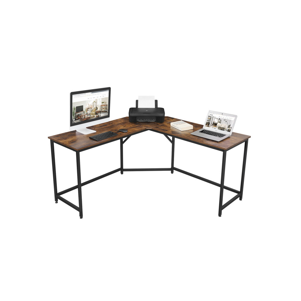 Produktbild för Computer Desk X: Antique, Black 149x149x75cm