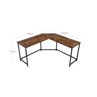Produktbild för Computer Desk X: Antique, Black 149x149x75cm