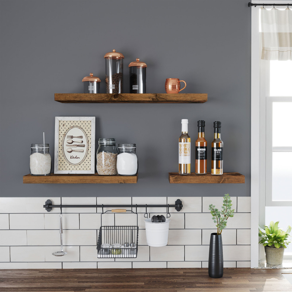 Produktbild för Wall Shelf X: Antique 80x20x4cm