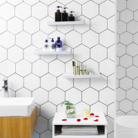 Produktbild för Wall Shelf White 38x10x5cm