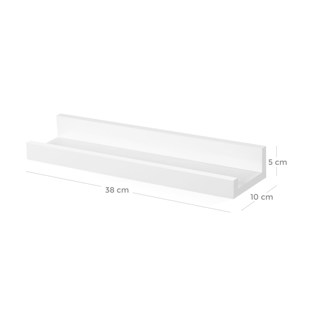Produktbild för Wall Shelf White 38x10x5cm