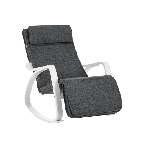 Songmics Bentwood Chair Grey, White Handrail 122x67x84cm