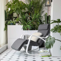 Produktbild för Bentwood Chair Grey, White Handrail 122x67x84cm
