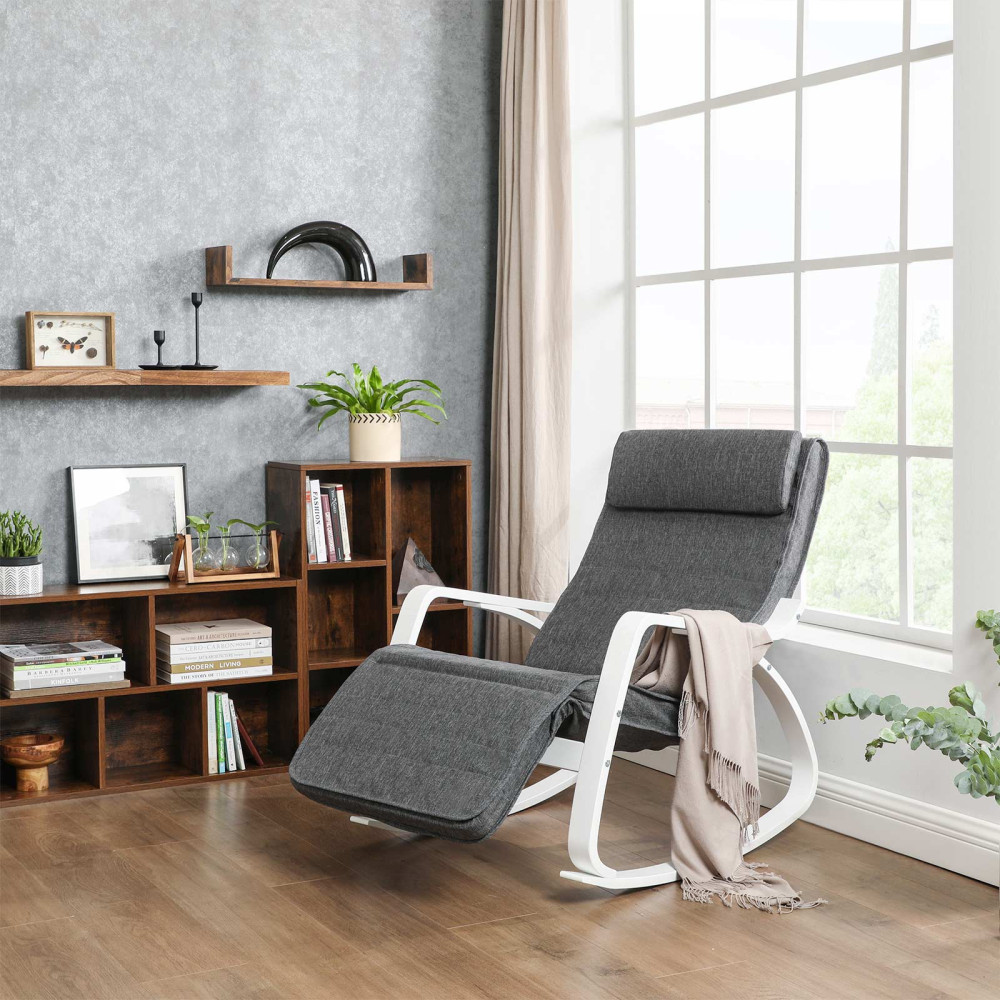 Produktbild för Bentwood Chair Grey, White Handrail 122x67x84cm