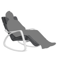 Produktbild för Bentwood Chair Grey, White Handrail 122x67x84cm