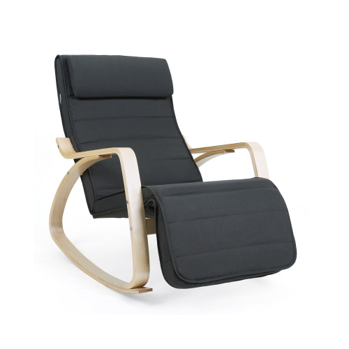 Songmics Bentwood Chair Grey, Primary Color Armrest 122x67x84cm