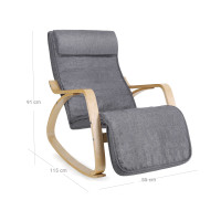 Produktbild för Bentwood Chair Grey, Primary Color Armrest 122x67x84cm