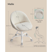 Produktbild för Office Chair Milky Coffee Color 56x60x83/93