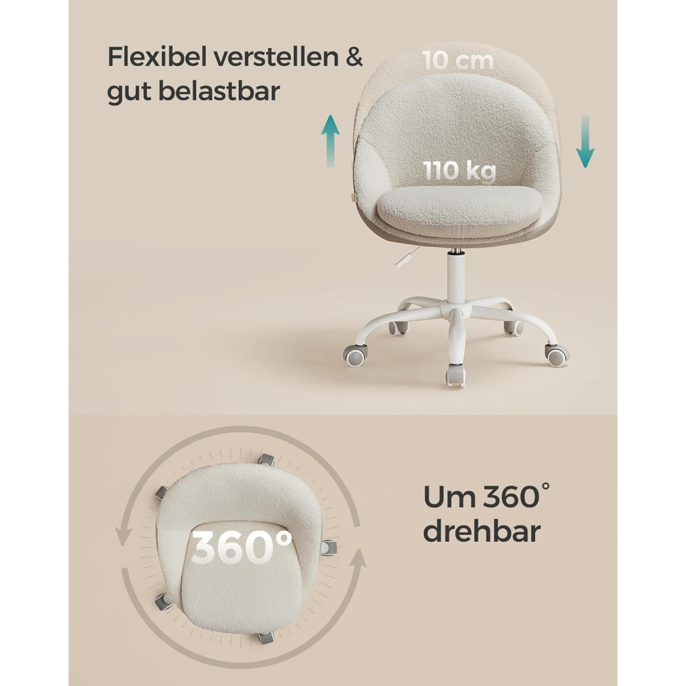Produktbild för Office Chair Milky Coffee Color 56x60x83/93