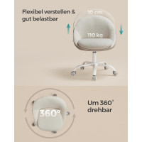 Produktbild för Office Chair Milky Coffee Color 56x60x83/93