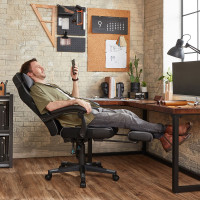 Produktbild för Office Chair Black 71×66×(120-130)cm