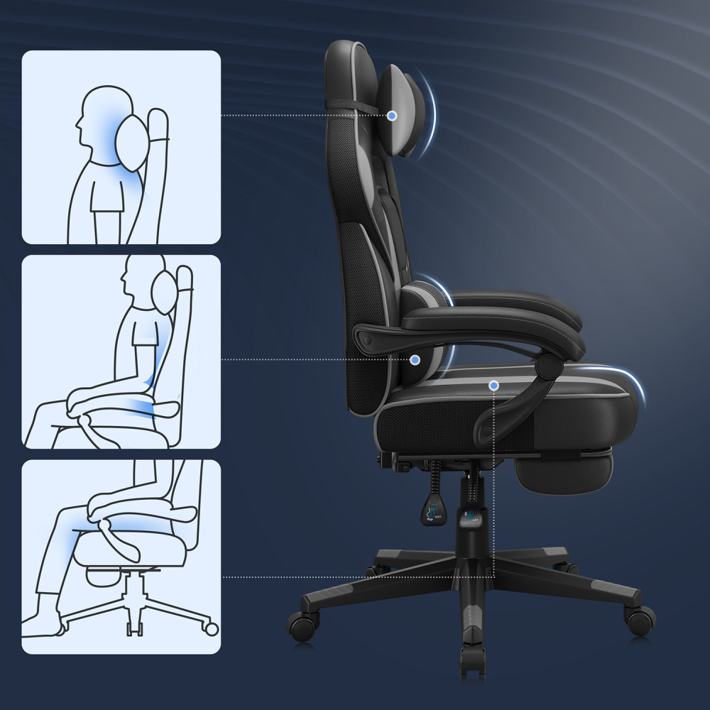 Produktbild för Office Chair Black 71×66×(120-130)cm