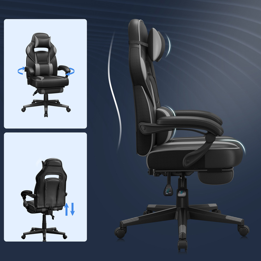 Produktbild för Office Chair Black 71×66×(120-130)cm