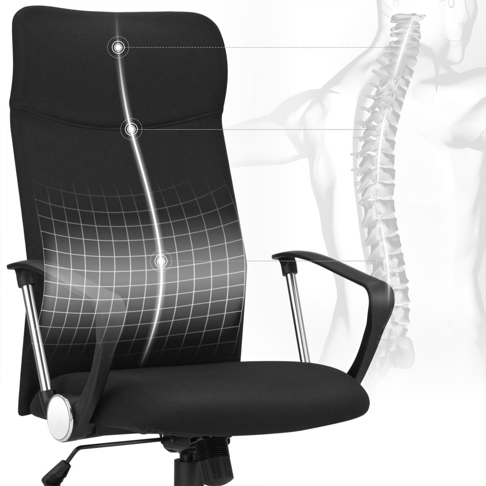 Produktbild för Office Chair Black 58×59×(115-123)cm
