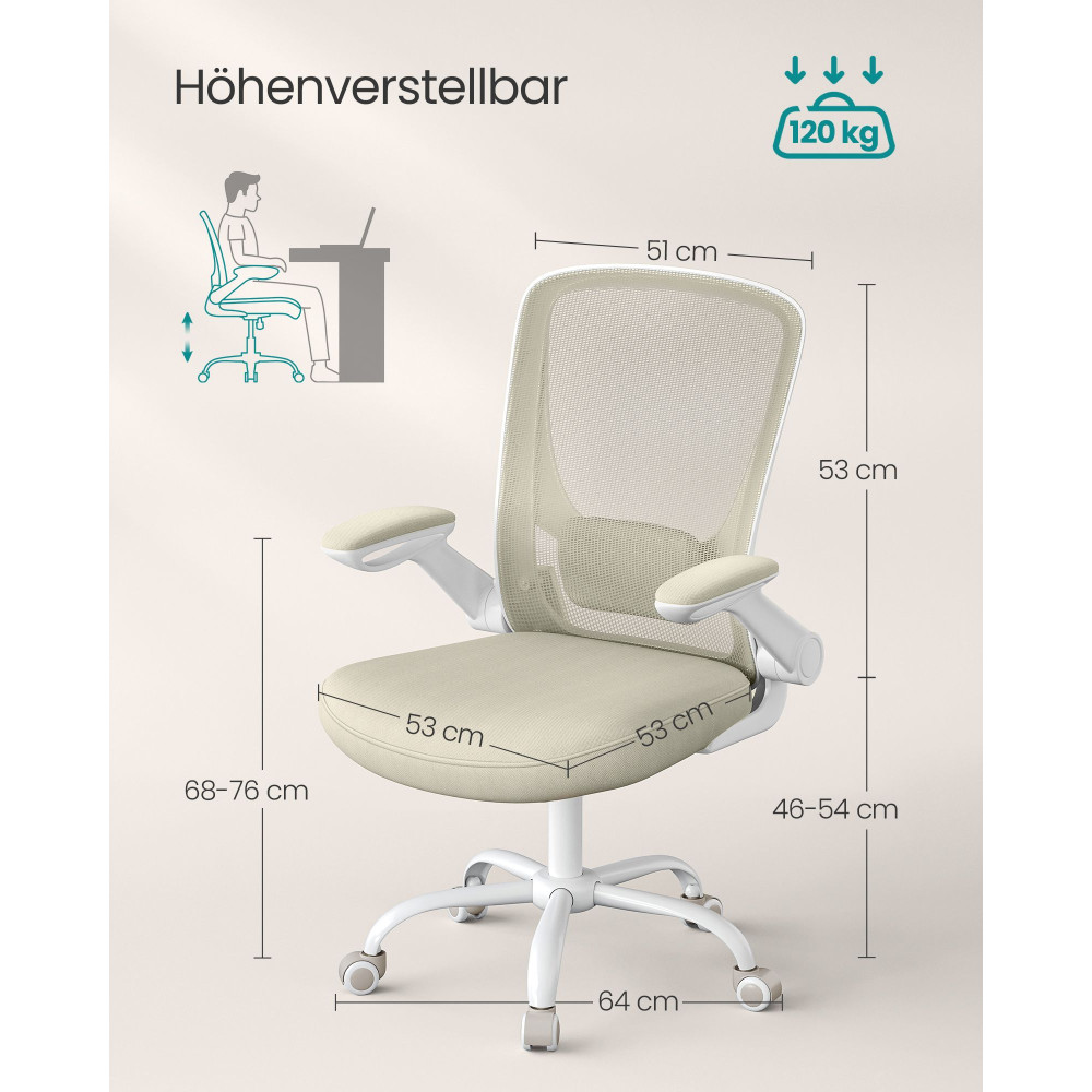 Produktbild för Office Chair Milky Coffee Color 64*60*(103-110)