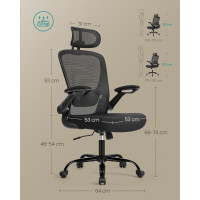 Produktbild för Office Chair Black 62x62x120cm