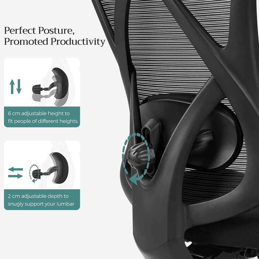 Produktbild för Office Chair Black 70×71×(114-124)cm