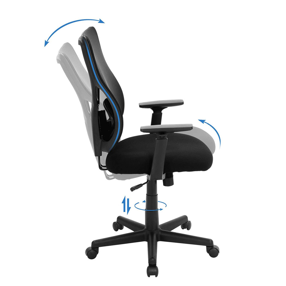 Produktbild för Office Chair Black 68×67×(108-115)cm