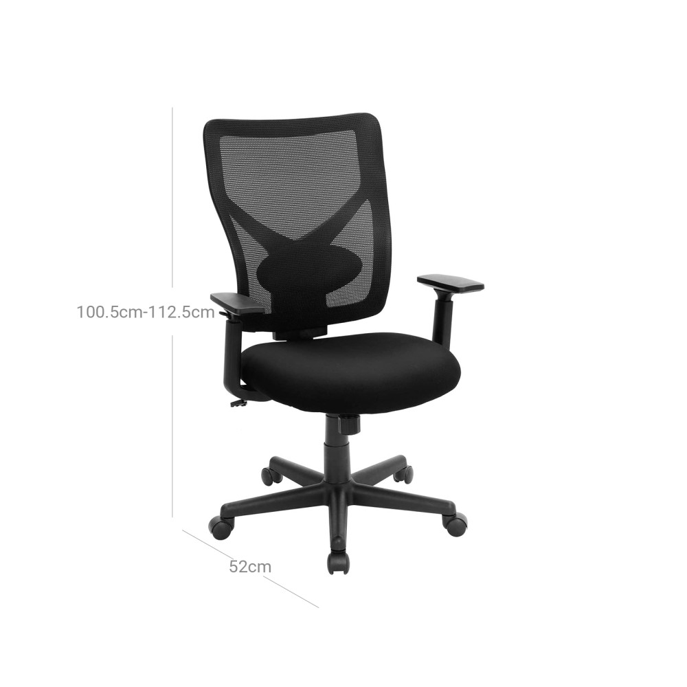 Produktbild för Office Chair Black 68×67×(108-115)cm