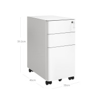 Produktbild för File Cabinet White 30x46x59cm