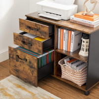 Produktbild för File Cabinet Black, Retro Color 80x40x66cm