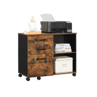 Produktbild för File Cabinet Black, Retro Color 80x40x66cm