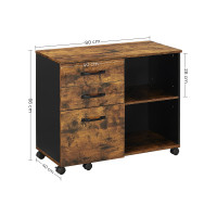 Produktbild för File Cabinet Black, Retro Color 80x40x66cm