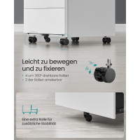 Produktbild för File Cabinet White 39x45x69cm