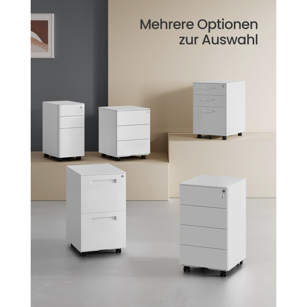 Produktbild för File Cabinet White 39x45x69cm