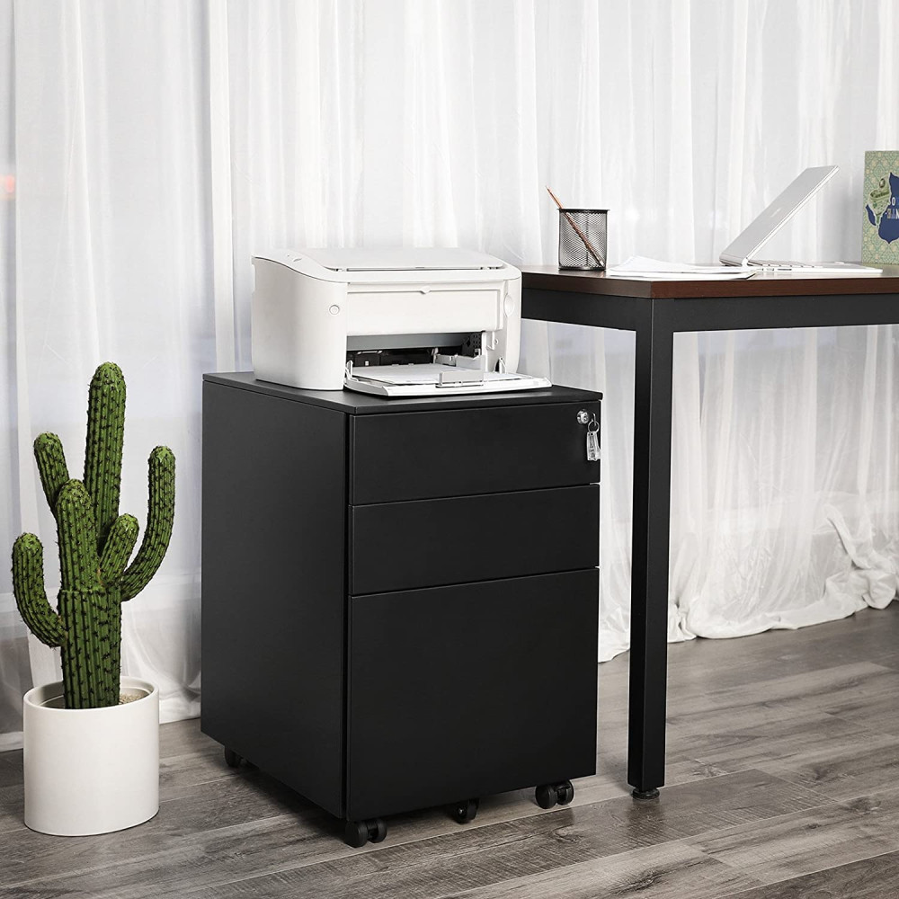 Produktbild för File Cabinet Black 39x52x60cm