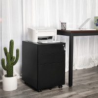 Produktbild för File Cabinet Black 39x52x60cm