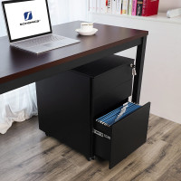 Produktbild för File Cabinet Black 39x52x60cm