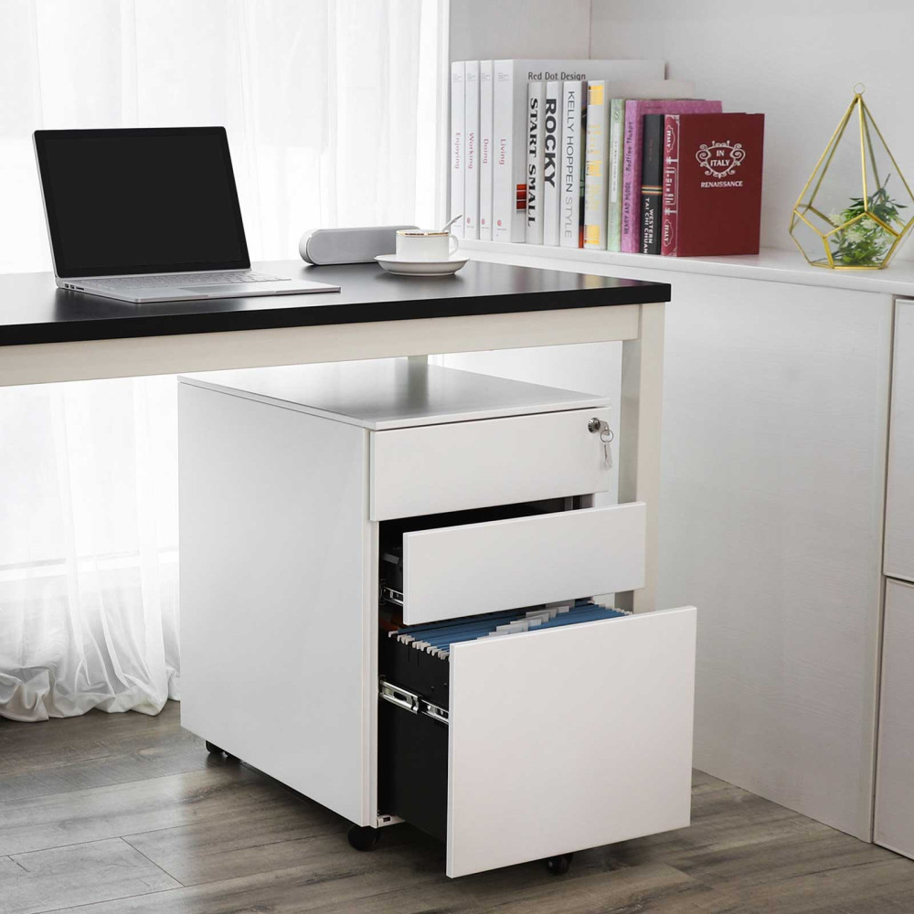 Produktbild för File Cabinet Black 60x52x39cm