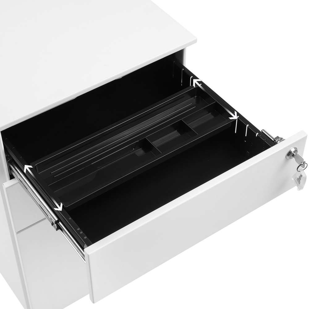 Produktbild för File Cabinet Black 60x52x39cm