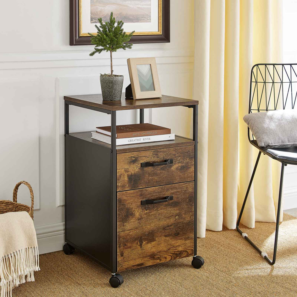 Produktbild för File Cabinet X: Antique, Black  42 X 44 X 67cm