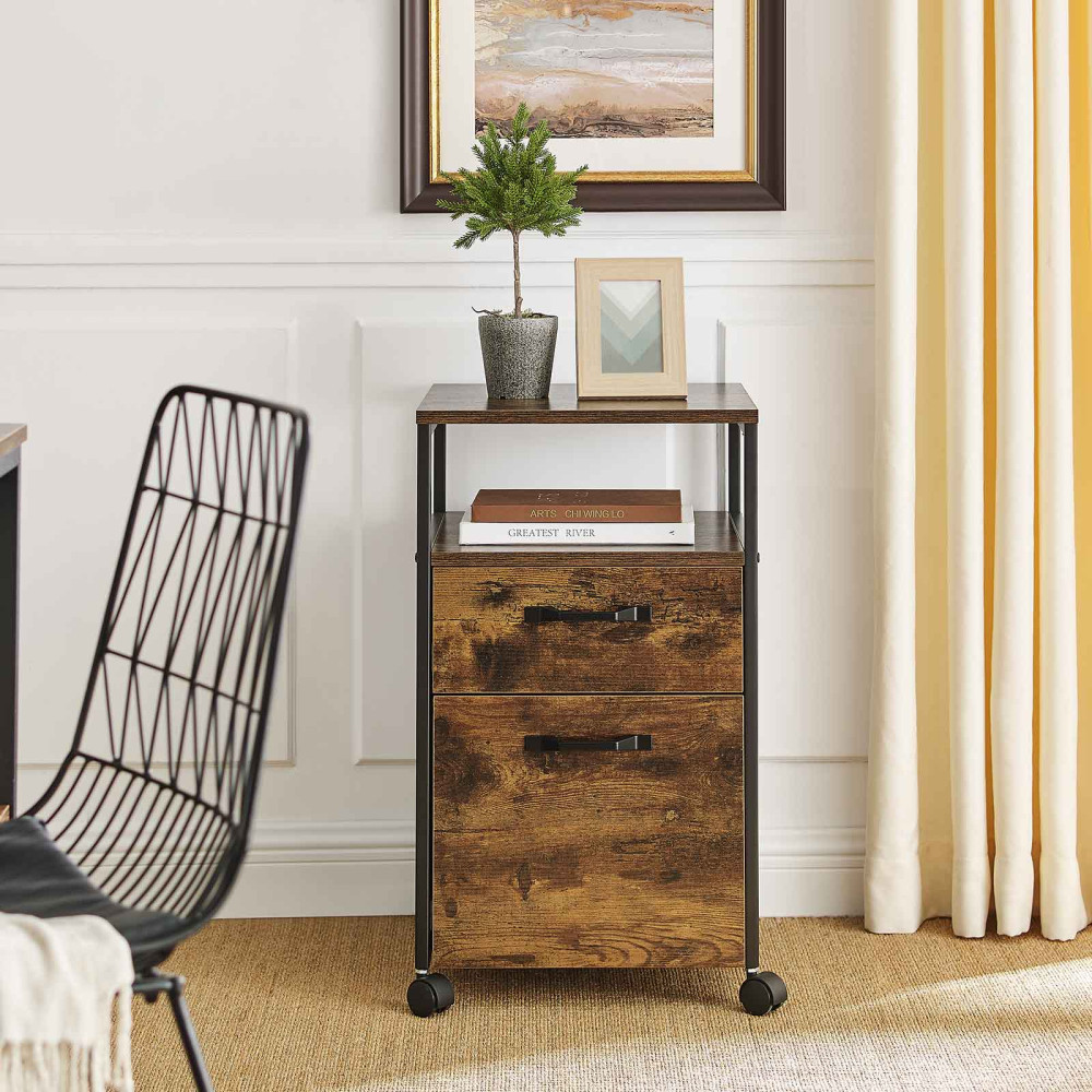 Produktbild för File Cabinet X: Antique, Black  42 X 44 X 67cm