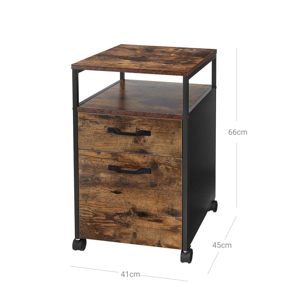 Produktbild för File Cabinet X: Antique, Black  42 X 44 X 67cm