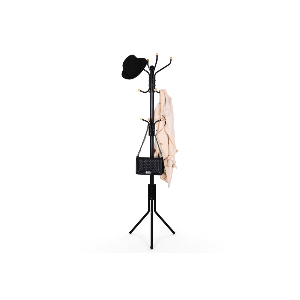 Produktbild för Coat Rack Black 49x49x182cm