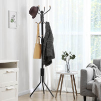 Produktbild för Coat Rack Black 49x49x182cm