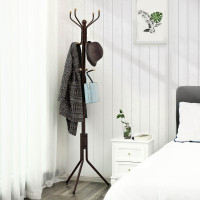 Produktbild för Coat Rack Black 49x49x182cm