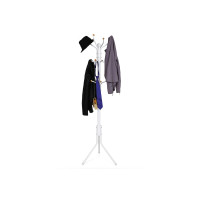 Produktbild för Coat Rack White 49x49x182cm