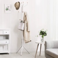 Produktbild för Coat Rack White 49x49x182cm