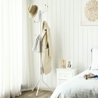 Produktbild för Coat Rack White 49x49x182cm
